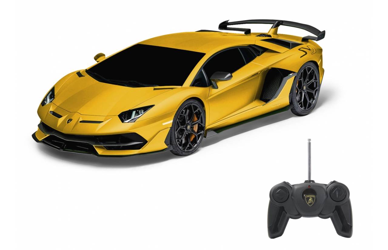 Jamara Lamborghini Aventador SVJ 1:24 gelb 40 MHz, Sportwagen, Elektromotor, 1:24, Betriebsbereit (RTR), Gelb, Junge