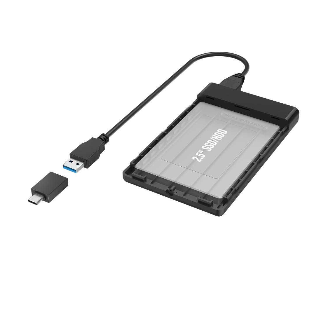 Hama Speichergehäuse - 2.5" (6.4 cm) - SATA 6Gb/s - USB 3.2 (Gen 1)