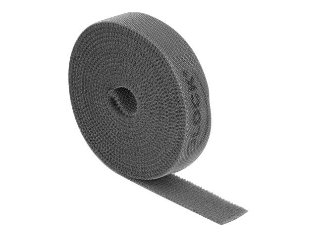 DeLOCK Velcro - Kabelbinderrolle - 2 m - Grau