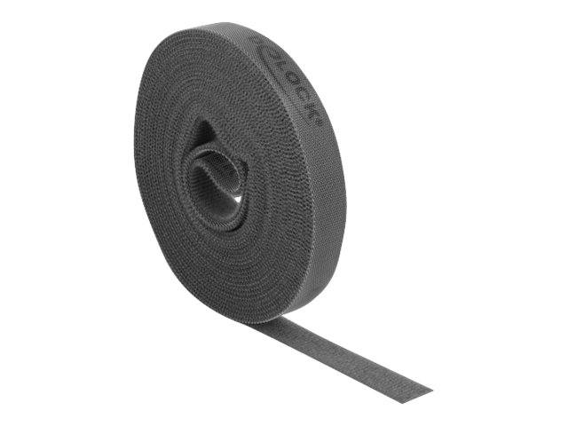 DeLOCK Velcro - Kabelbinderrolle - 5 m - Grau