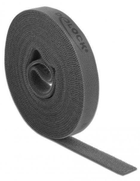 DeLOCK Velcro - Kabelbinderrolle - 5 m - Grau