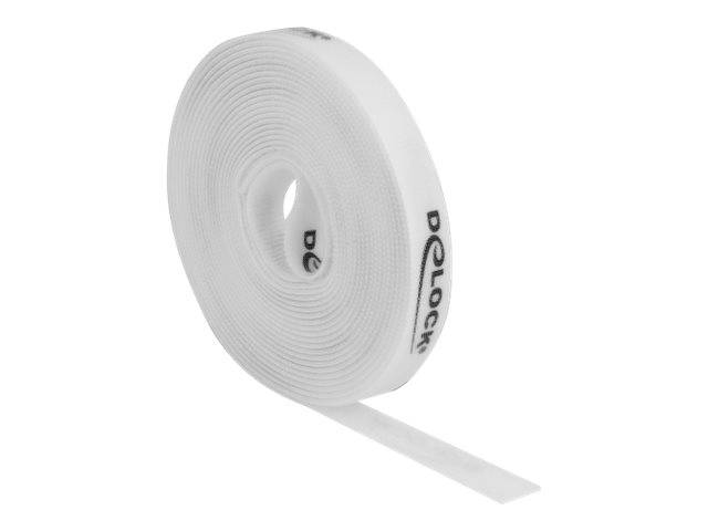 DeLOCK Velcro - Kabelbinderrolle - 5 m - weiß