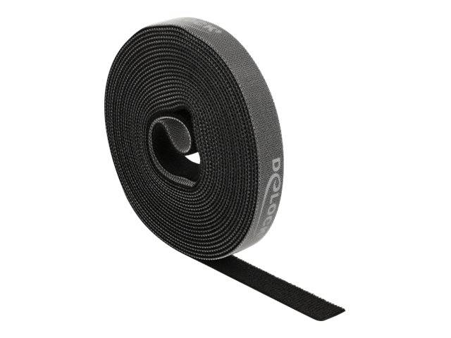 DeLOCK Velcro - Kabelbinderrolle - 5 m - Schwarz