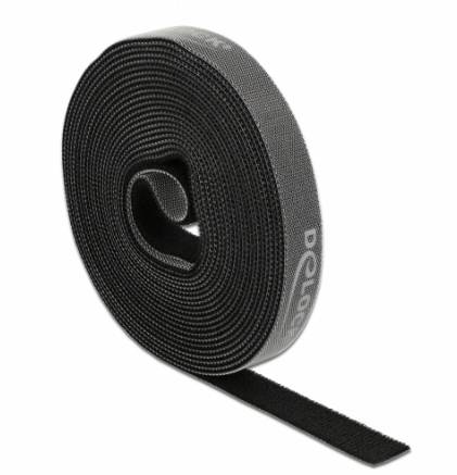 DeLOCK Velcro - Kabelbinderrolle - 5 m - Schwarz
