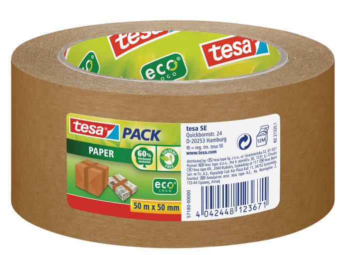 TESA paper ecoLogo 50mx50mm, 50 m, Braun, 50 mm, 1 Stück(e)
