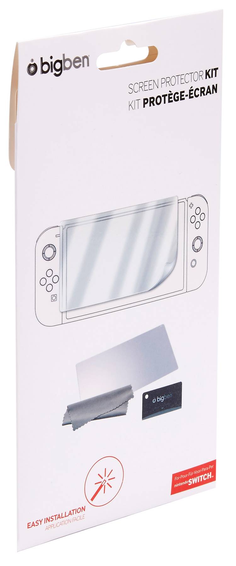Bigben Interactive SWITCHPROTECTKIT, Displayschutz, Transparent, Kratzresistent, Klare Bildschirmschutzfolie, Nintendo, Switch