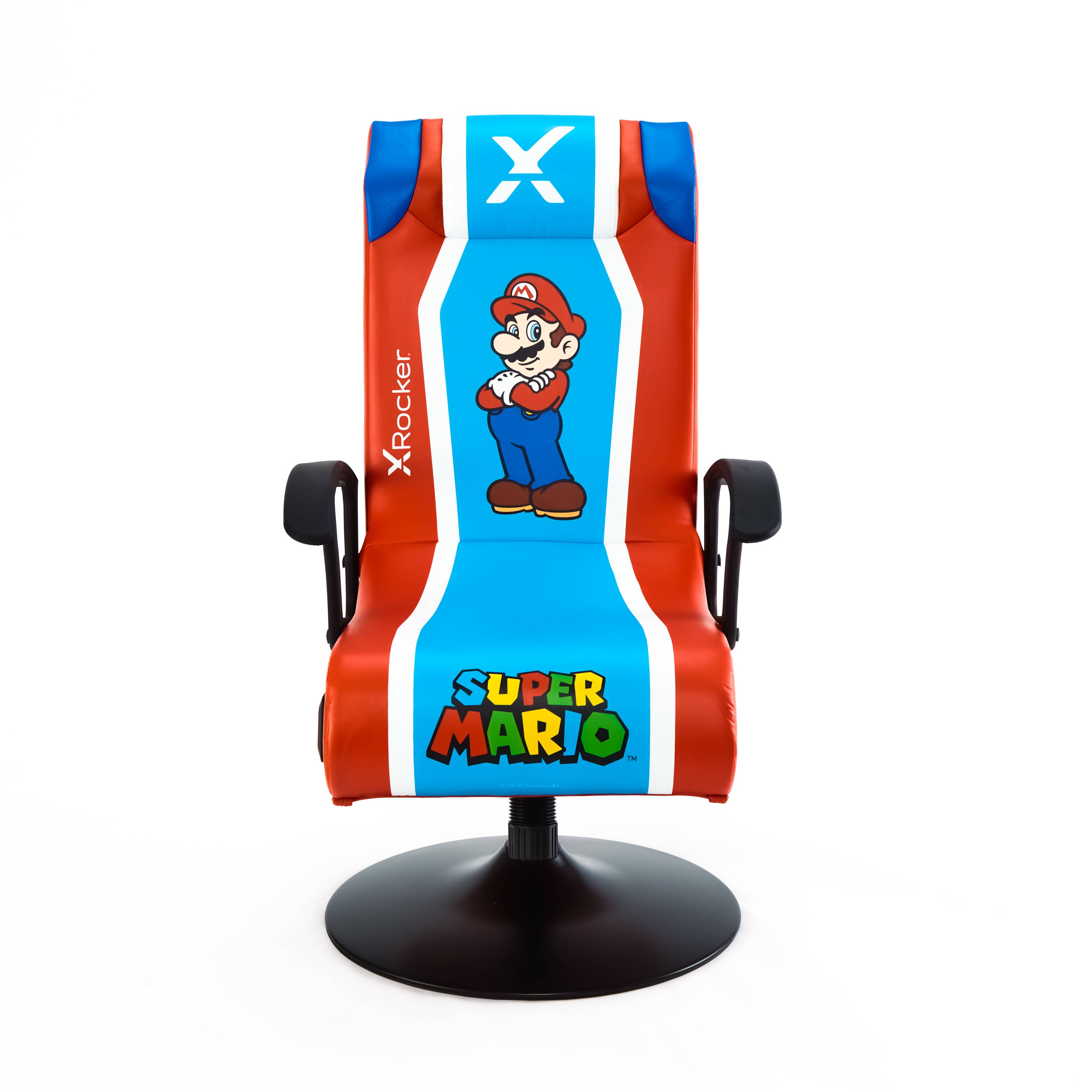 X Rocker Nintendo Mario Joy, Konsolen-Gamingstuhl, Schwarz, Mehrfarben, Kunstleder, Mehrfarben, Kunstleder