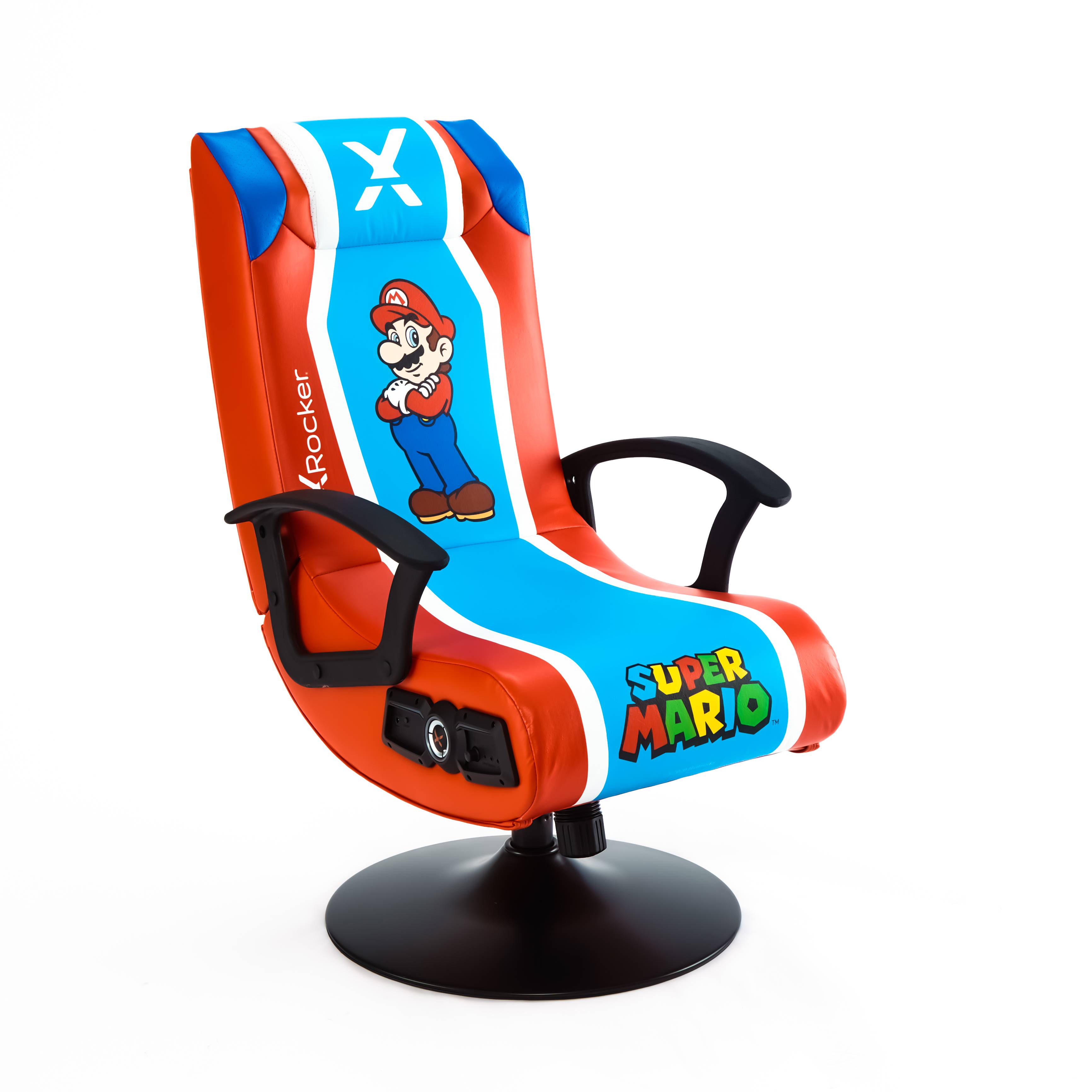 X Rocker Nintendo Mario Joy, Konsolen-Gamingstuhl, Schwarz, Mehrfarben, Kunstleder, Mehrfarben, Kunstleder