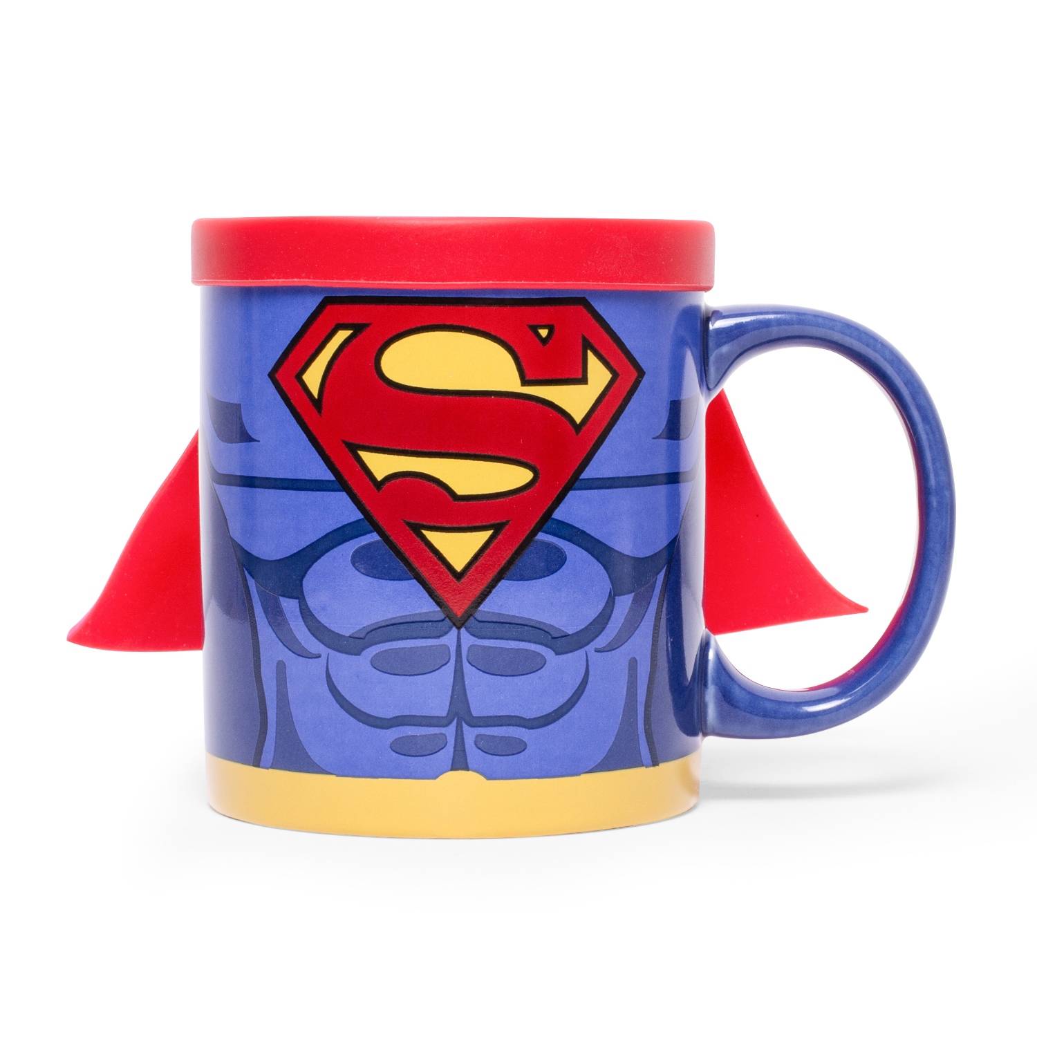 Thumbs Up Superman Mug with Cape, Eins/Eine(r), 0,25 l, Blau, Rot, Keramik, Silikon, Universal, 1 Stück(e)