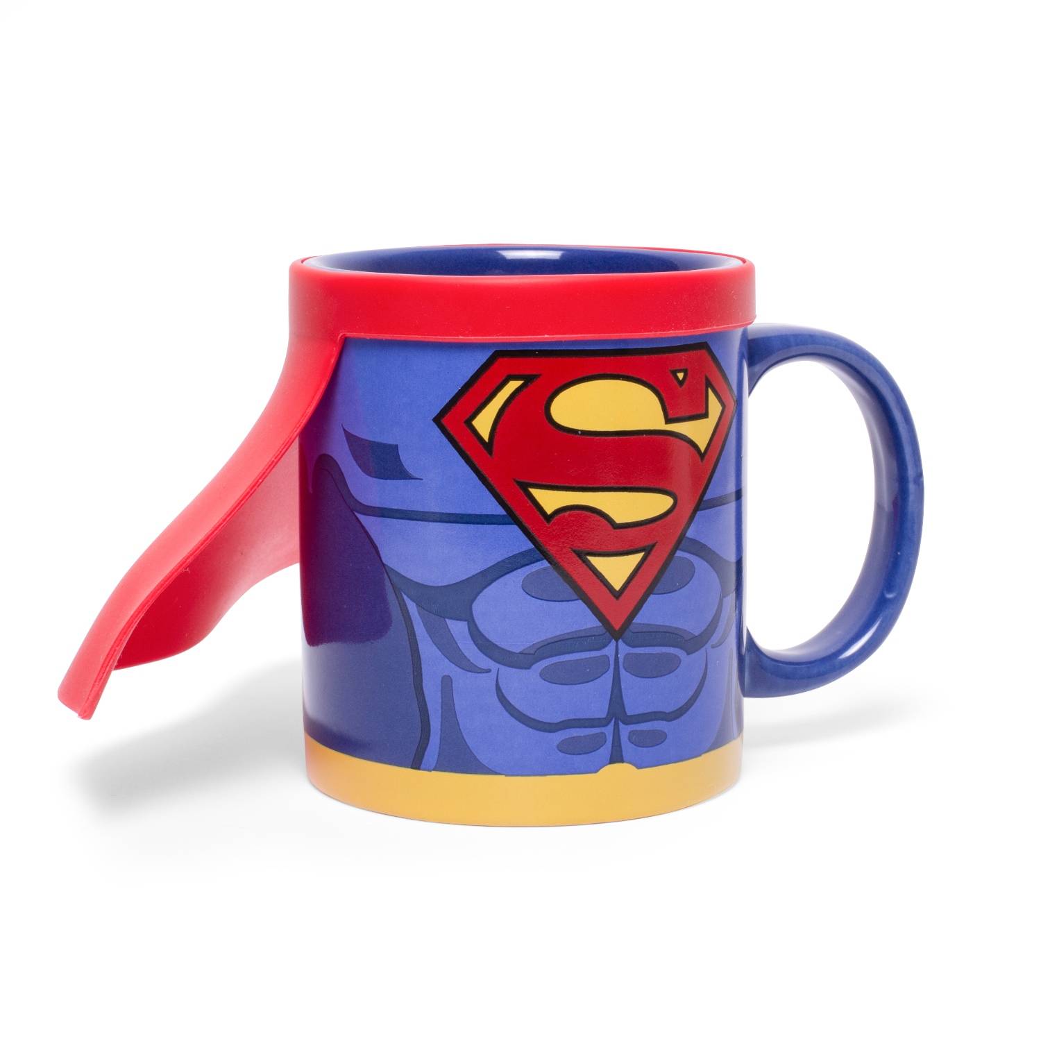Thumbs Up Superman Mug with Cape, Eins/Eine(r), 0,25 l, Blau, Rot, Keramik, Silikon, Universal, 1 Stück(e)