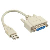 INLINE - USB Adapter Kabel - USB Stecker A auf 15pol Buchse