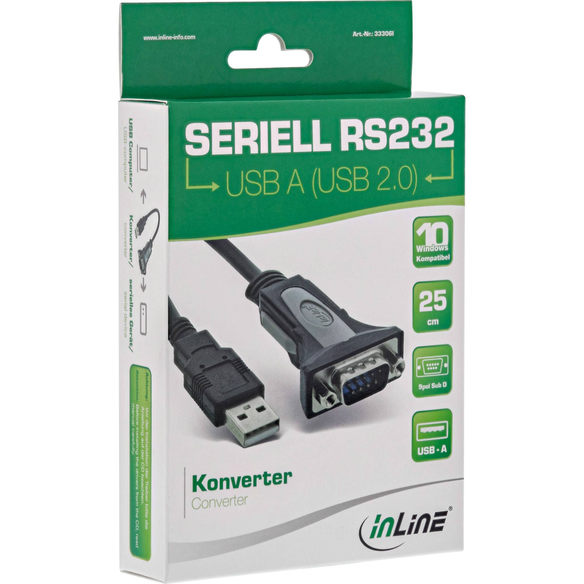 InLine - Kabel USB / seriell - DB-9 (M) bis USB (M)