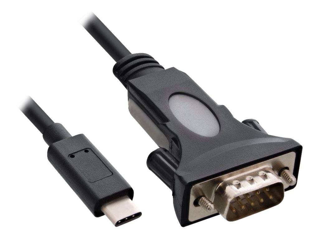 INLINE - USB zu Ser - Adapterkabel - USB-C an 9pol Sub D Stecker - mit 9-25pol Adap.