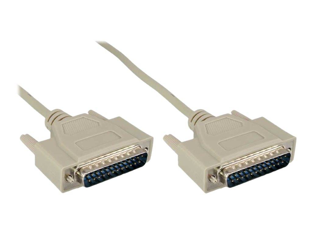 INLINE - Serielles Kabel - 25pol Stecker / Stecker - vergossen - 1:1 belegt - 2m