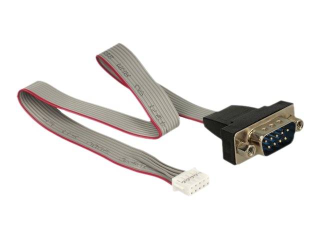 DeLOCK Cable serial pin header female > 1 x DB9 male 2 mm pitch layout: twisted - Kabel seriell - DB-9 (M)