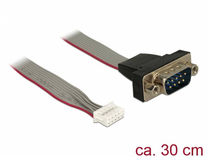 DeLOCK Cable serial pin header female > 1 x DB9 male 2 mm pitch layout: twisted - Kabel seriell - DB-9 (M)