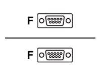 Diagramm, das zwei identische weibliche VGA-Steckersymbole mit der Bezeichnung „F