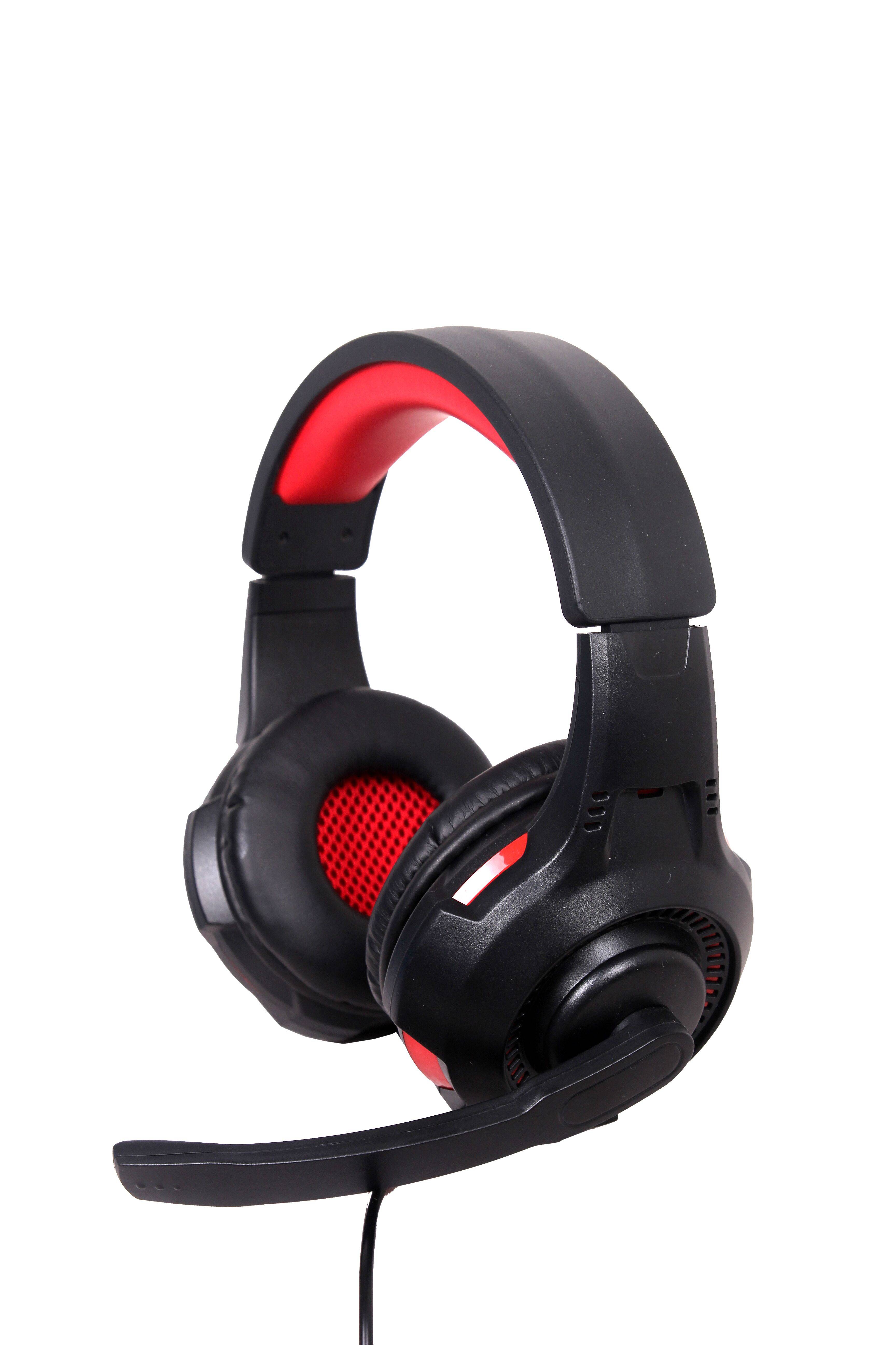 Gembird GHS-U-5.1-01, Kopfhörer, Kopfband, Gaming, Schwarz, Rot, Binaural, SCR-Steuereinheit