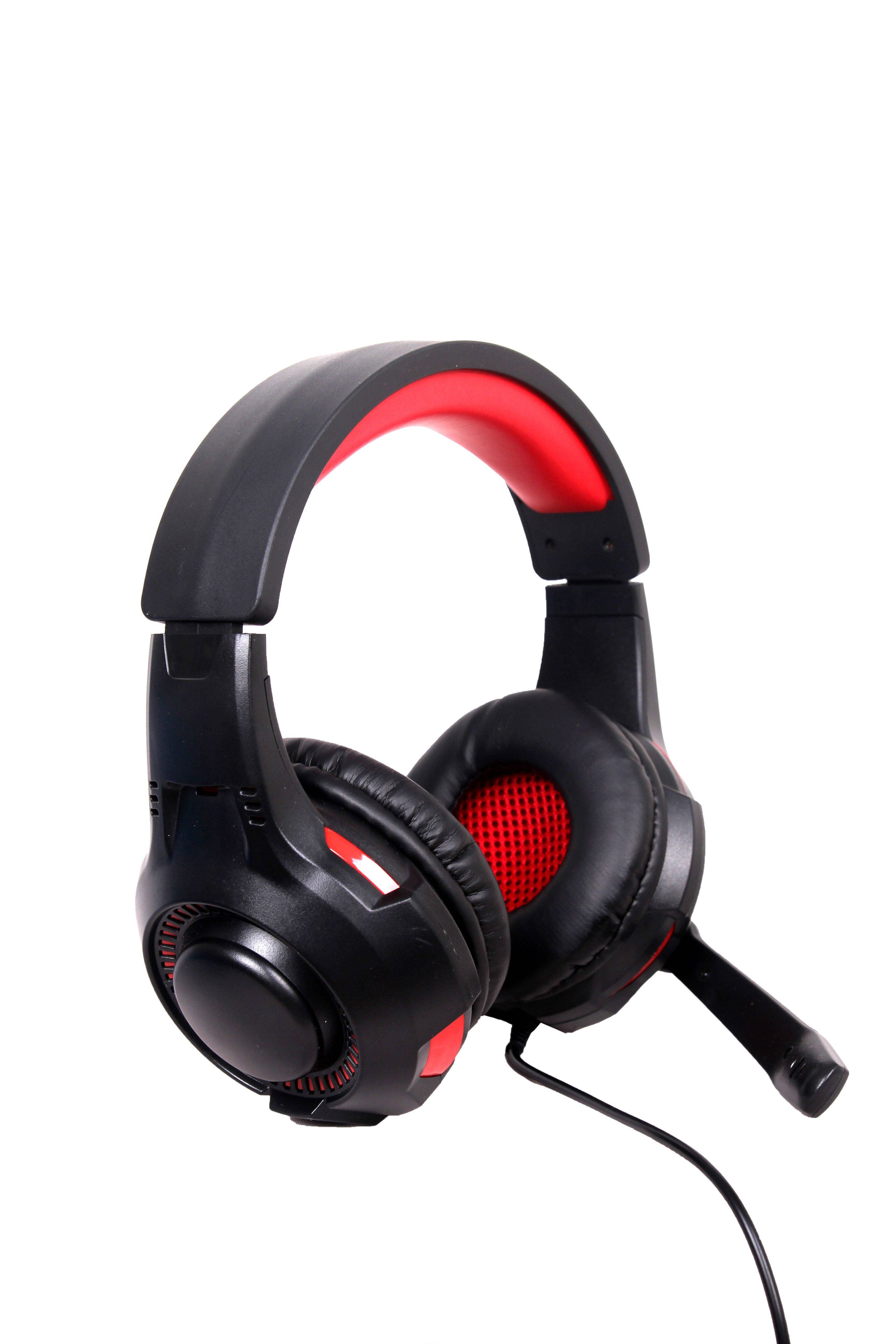 Gembird GHS-U-5.1-01, Kopfhörer, Kopfband, Gaming, Schwarz, Rot, Binaural, SCR-Steuereinheit