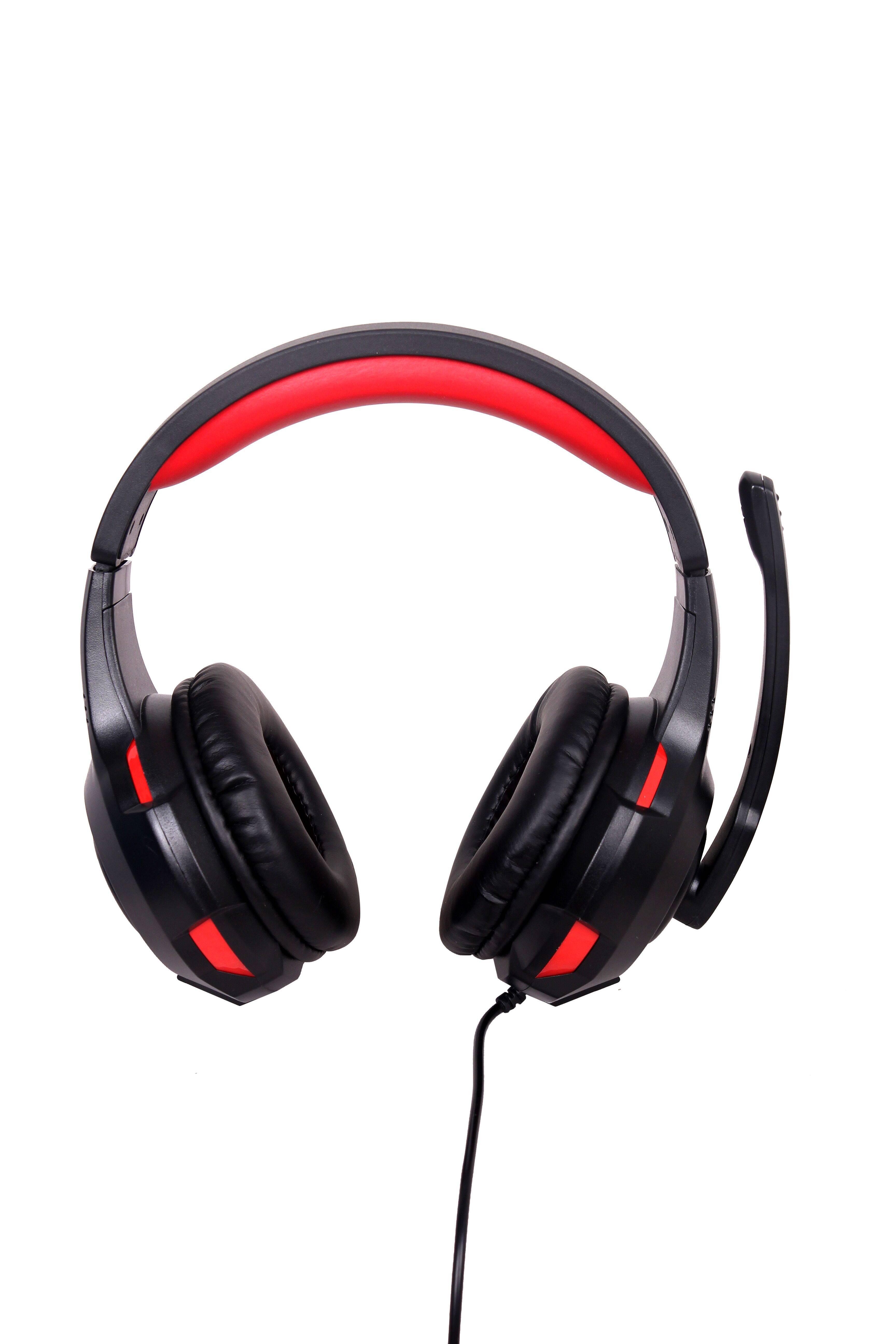 Gembird GHS-U-5.1-01, Kopfhörer, Kopfband, Gaming, Schwarz, Rot, Binaural, SCR-Steuereinheit