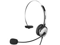 Schwarzes und silberfarbenes Over-Ear-Headset mit Boom-Mikrofon auf weißem Hintergrund.