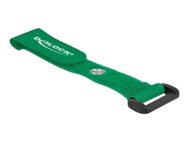 Delock Klettverschluss-Cinchkabelbinder - 15 cm - grün (Packung mit 5) - 150 x 2