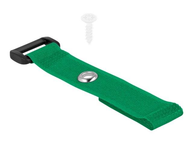 Delock Klettverschluss-Cinchkabelbinder - 15 cm - grün (Packung mit 5) - 150 x 2