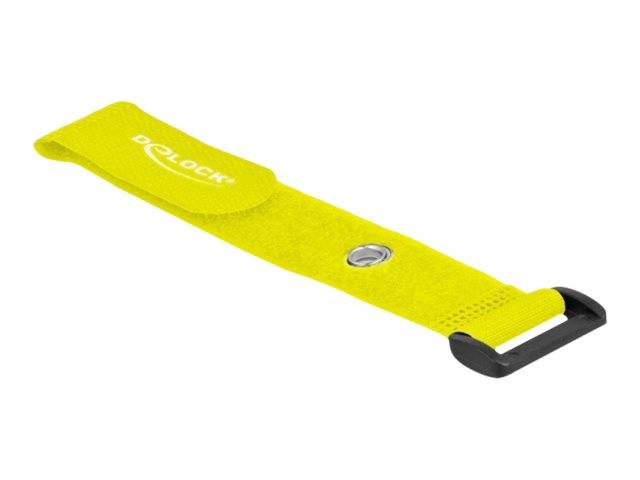 Delock Klettverschluss-Cinchkabelbinder - 19 cm - Gelb (Packung mit 5) - 190 x 2