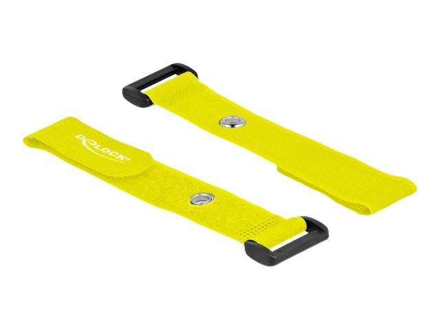 Delock Klettverschluss-Cinchkabelbinder - 19 cm - Gelb (Packung mit 5) - 190 x 2