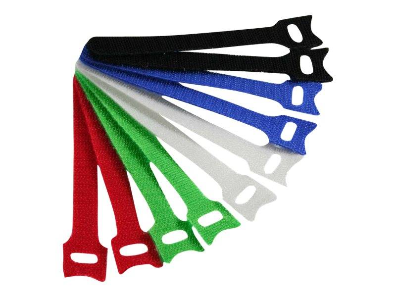 INLINE - Kabelbinder 12x240mm - Klett-Verschluss - 10er - 5 versch. Farben