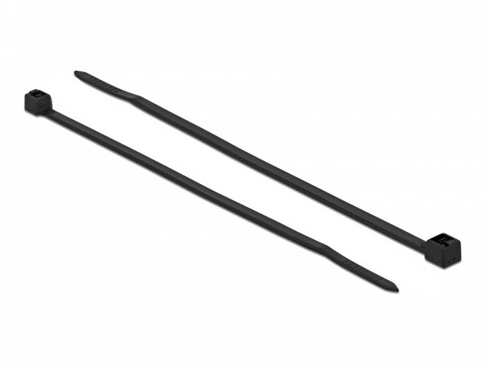 Delock - Kabelbinder - wärmebeständig - 10 cm - Schwarz (Packung mit 100)