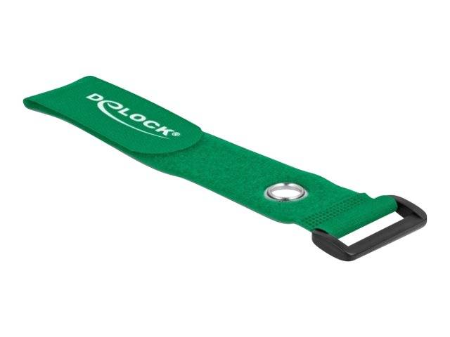 Delock Klettverschluss-Cinchkabelbinder - 28 cm - grün (Packung mit 3) - 280 x 3