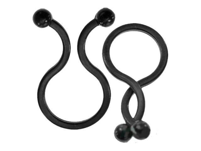 InLine Twist Ties 3.5-5mm - Kabelbinder - Schwarz (Packung mit 10)
