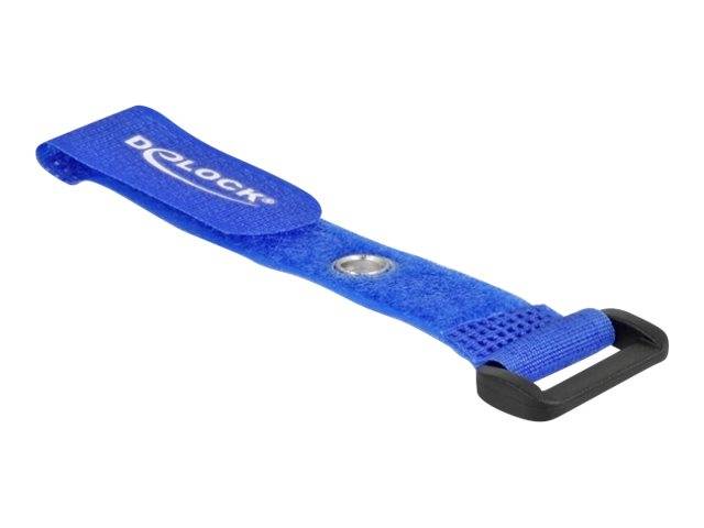 Delock Klettverschluss-Cinchkabelbinder - 15 cm - Blau (Packung mit 5) - 150 x 2