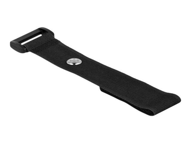 Delock Klettverschluss-Cinchkabelbinder - 19 cm - Schwarz (Packung mit 5) - 190