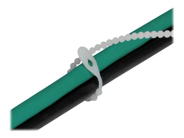 Delock Beaded - Kabelbinder-Kit - 18 cm - Schwarz / Weiß (Packung mit 100)