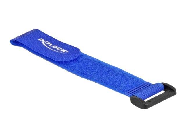 Delock - Klettverschluss-Cinchkabelbinder - 19 cm - Blau (Packung mit 5)
