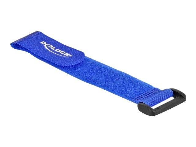 Delock - Klettverschluss-Cinchkabelbinder - 19 cm - Blau (Packung mit 5)
