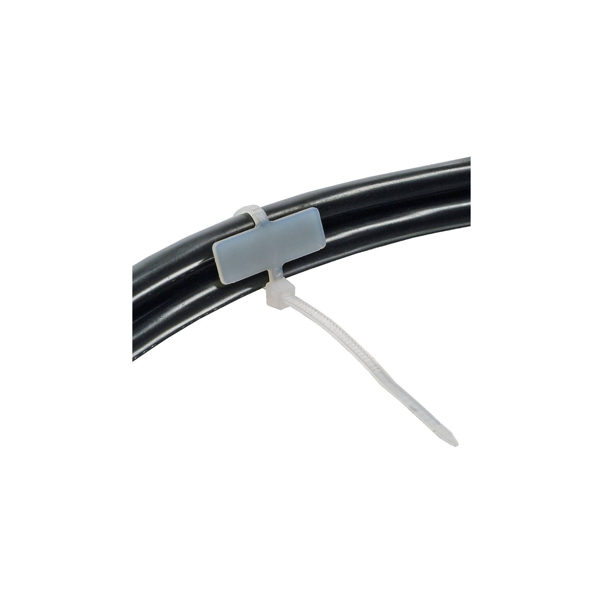 INLINE - 100er Pack Kabelbin. - Länge 100mm - Breite 2,5mm - Markierfeld quer 8x24mm