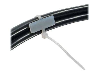 INLINE - 100er Pack Kabelbin. - Länge 100mm - Breite 2,5mm - Markierfeld quer 8x24mm