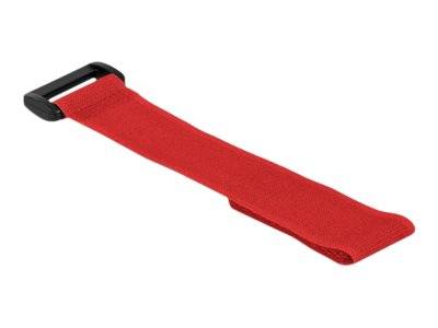 Delock Klettverschluss-Cinchkabelbinder - 19 cm - Rot (Packung mit 5) - 190 x 25