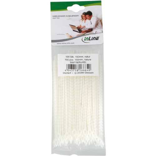 INLINE - Kabelbinder Kugelbinder natur - Länge 100mm - 100 Stück