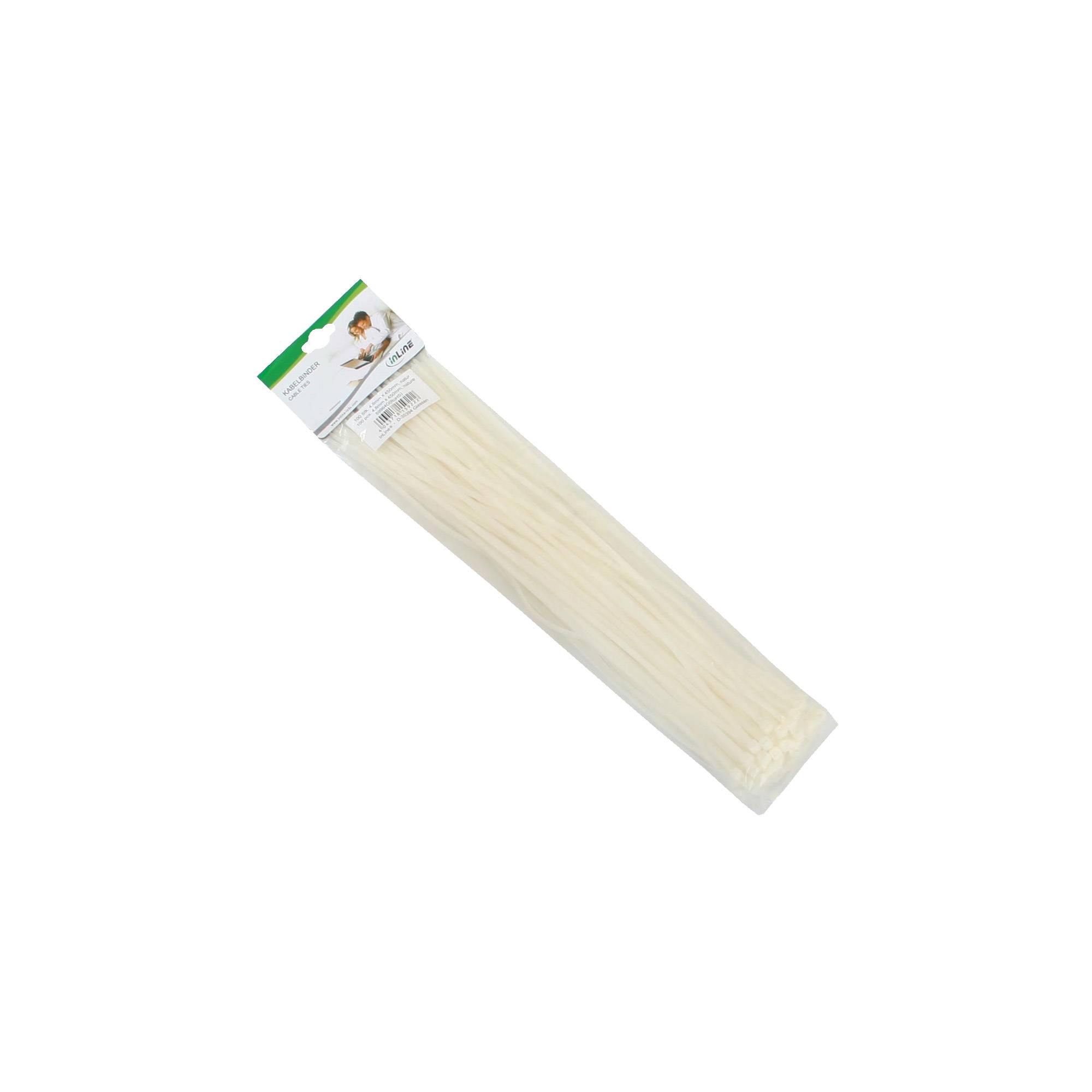 INLINE - Kabelbinder - Länge 450mm - Breite 4,8mm - natur - 100 Stück