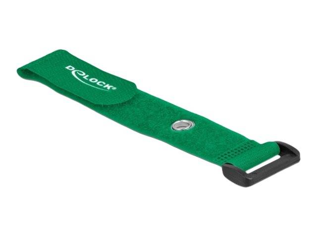 Delock Klettverschluss-Cinchkabelbinder - 19 cm - grün (Packung mit 5) - 190 x 2