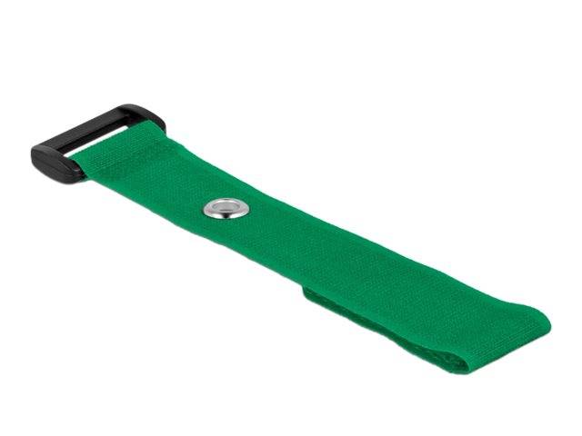 Delock Klettverschluss-Cinchkabelbinder - 19 cm - grün (Packung mit 5) - 190 x 2