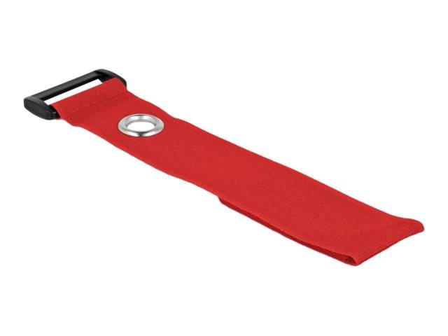 Delock Klettverschluss-Cinchkabelbinder - 28 cm - Rot (Packung mit 3) - 280 x 38