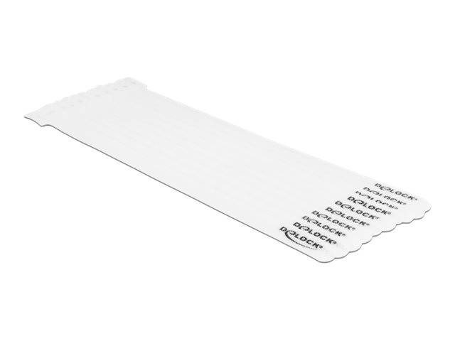 Delock Kabelbinder - 25 cm - weiß (Packung - mit 10)
