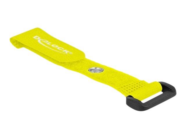 Delock Klettverschluss-Cinchkabelbinder - 15 cm - Gelb (Packung mit 5) - 150 x 2