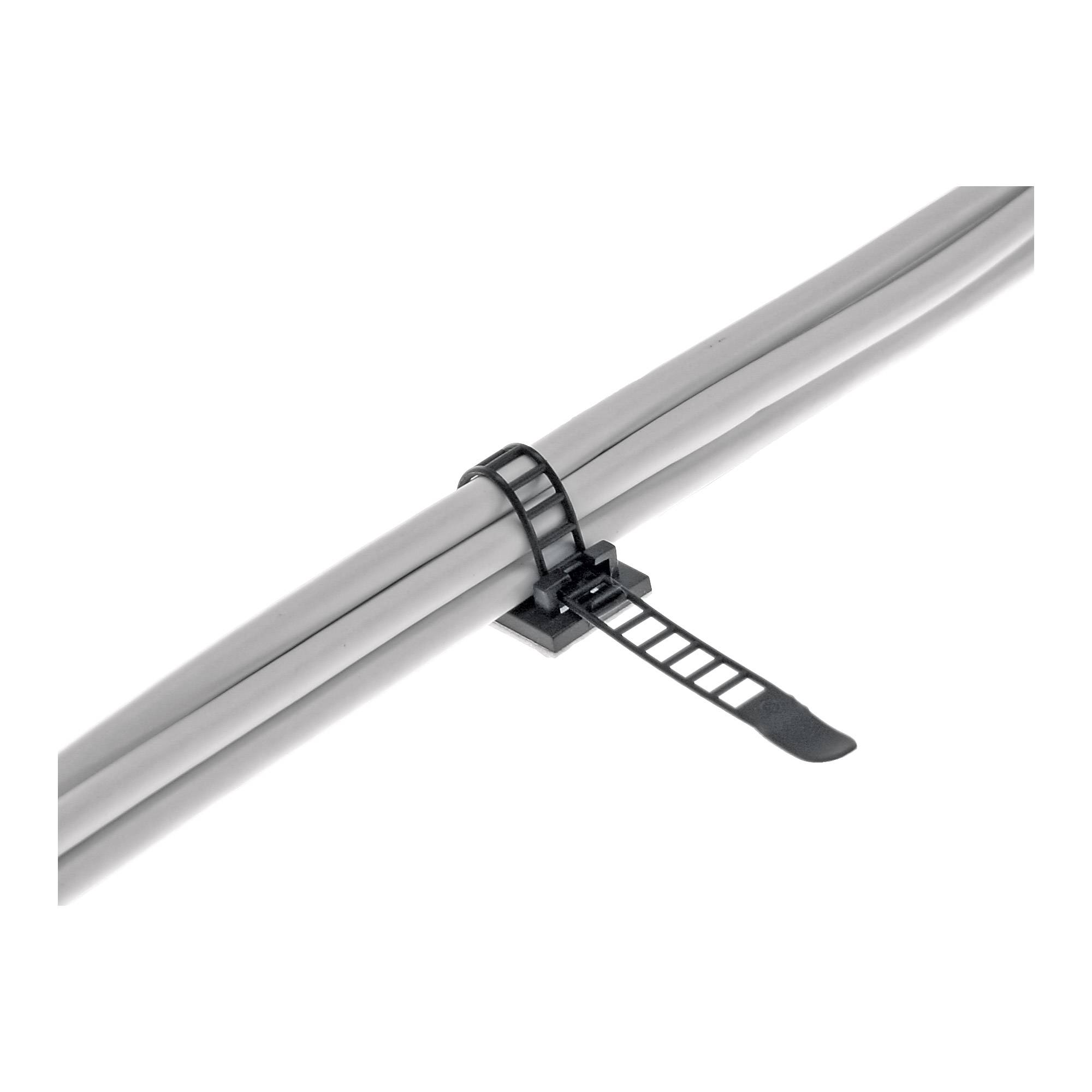 InLine - Kabelführungsklammer - Schwarz (Packung mit 10)