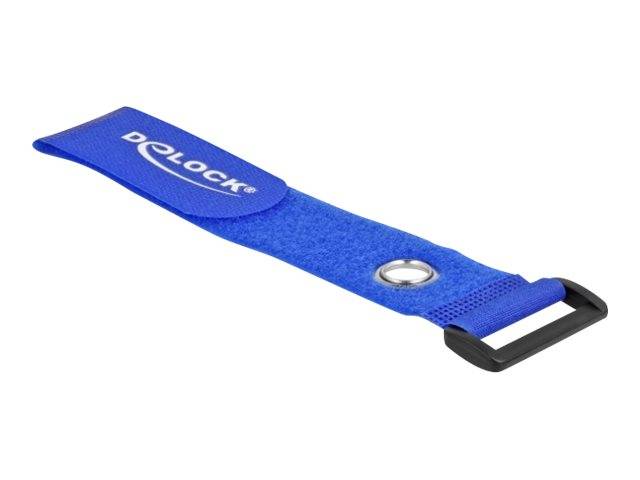 Delock Klettverschluss-Cinchkabelbinder - 28 cm - Blau (Packung mit 3) - 280 x 3